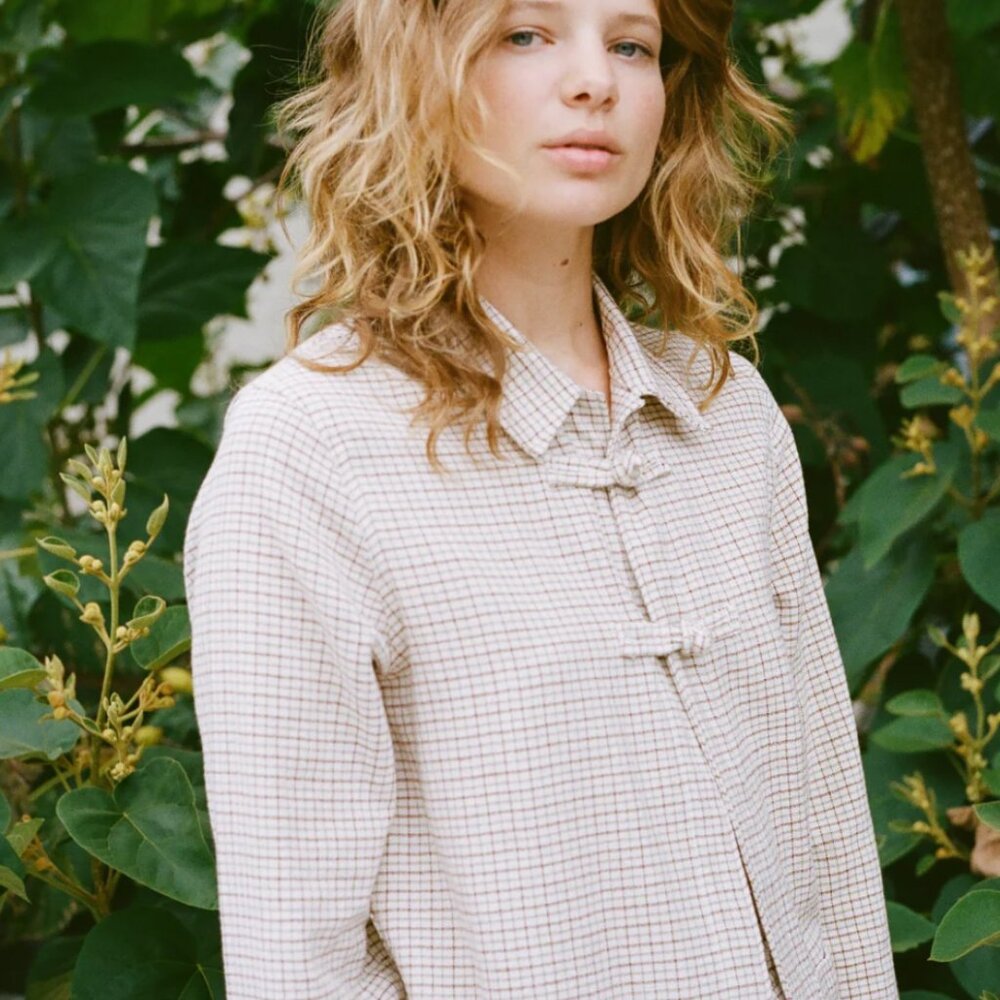 Kordal faded plaid linen set